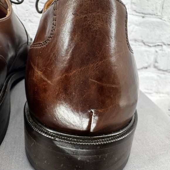 Bostonian Men\'s Sz 13 Wide Brown Derby Oxfords Leather Oxford Shoes 24863 Italy main image 5